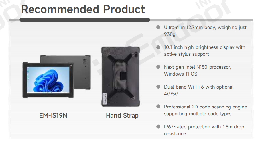 حل المعلومات Emdoأو يضع تابلت متين تجاري خفيف النحافة في أيدي الخادم ، وتحويلها من متلقي الطلبات البسيط إلى استشاريي المبيعات ذوي المعرفة.