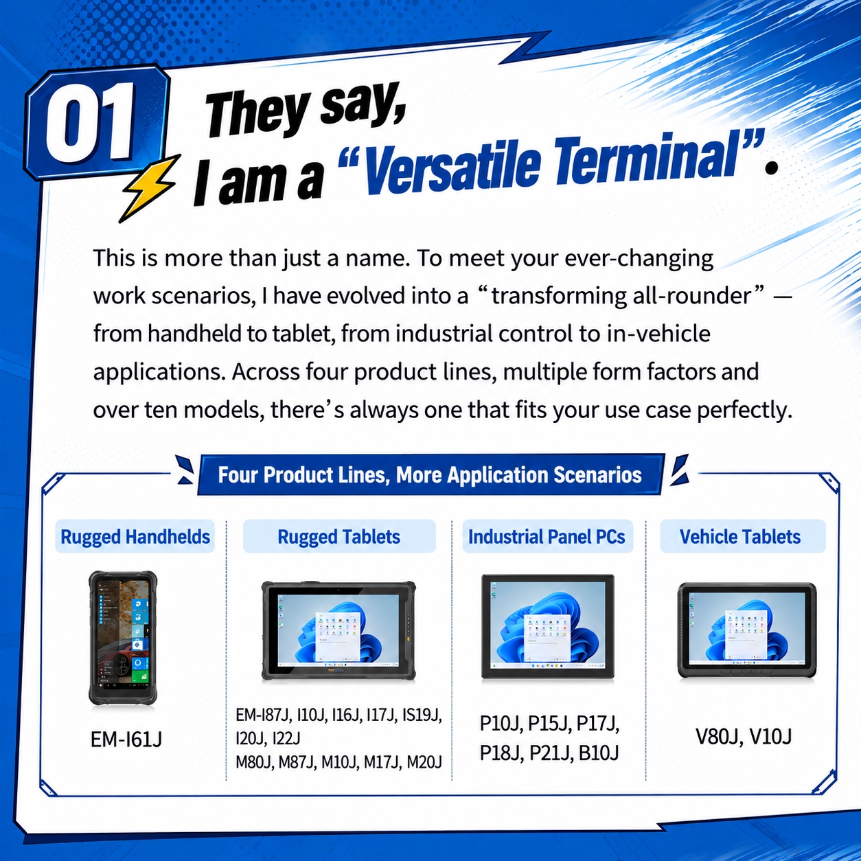 N5100 rugged terminal series with four product lines and multiple fأوm factأوs
