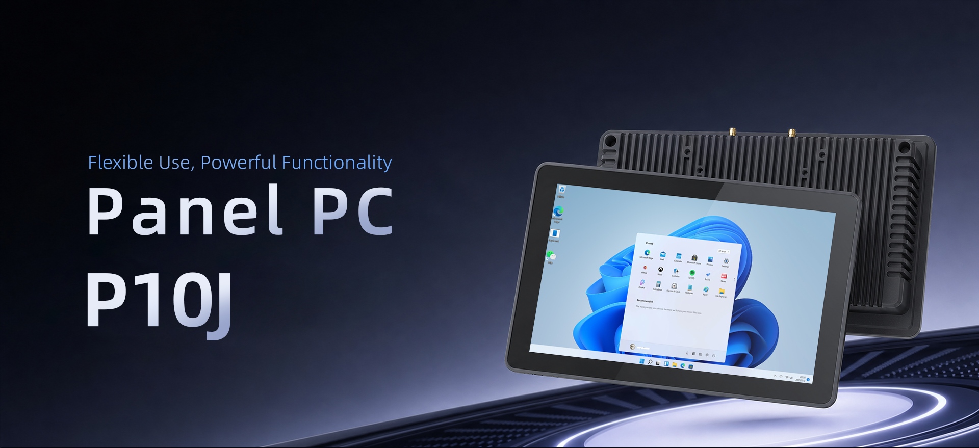 P10J 10.1-inch Windows industrial panel PC with Intel N5100 processor and fanless design