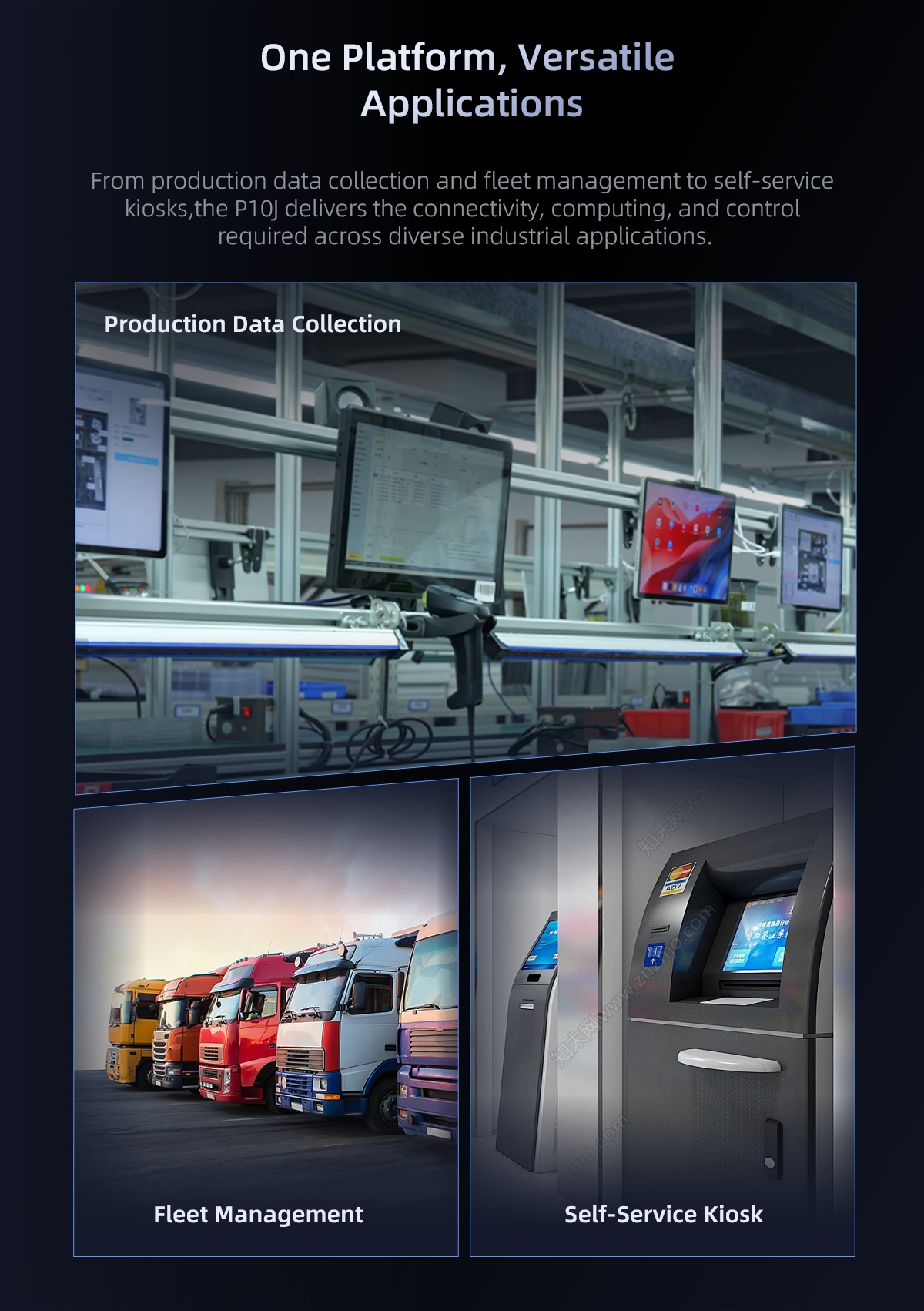 P10J industrial panel PC for light industrial automation and equipment control applications
