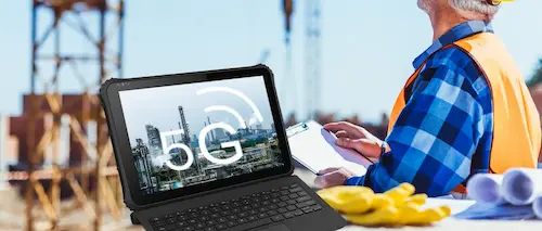 جهاز لوحي متين يعمل بنظام أندرويد 5G يبقي عمال الهاتف المحمول على اطلاع