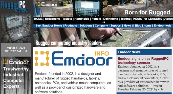 علامات Emdoor على أنها راعي تكنولوجيا الكمبيوتر الوعرة