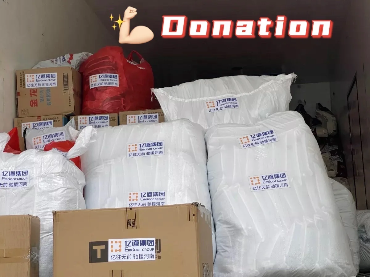 Emdoor group delivery living material to help Henan flood victims